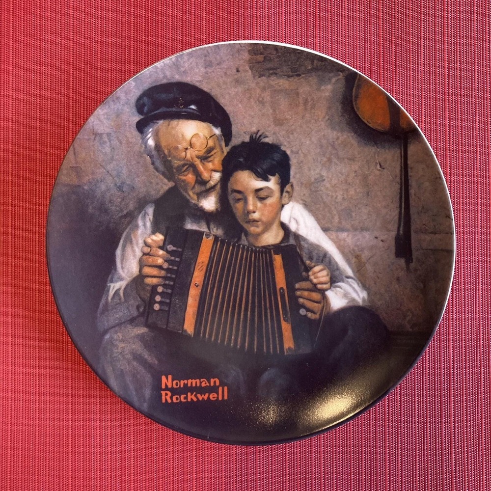 Vintage Knowles 1981 Norman Rockwell Plate / "The Music Maker" / Limited Edition